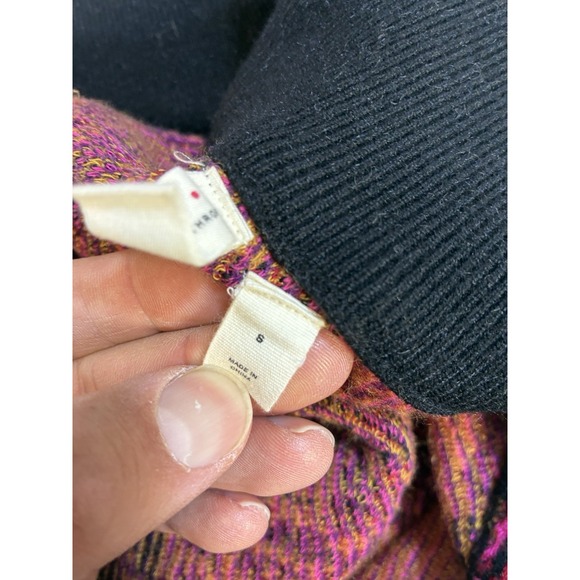 Moth Anthropologie‎ Women's Small Floral Jacquard Cardigan Sweater Boho Knit S - Picture 7 of 10